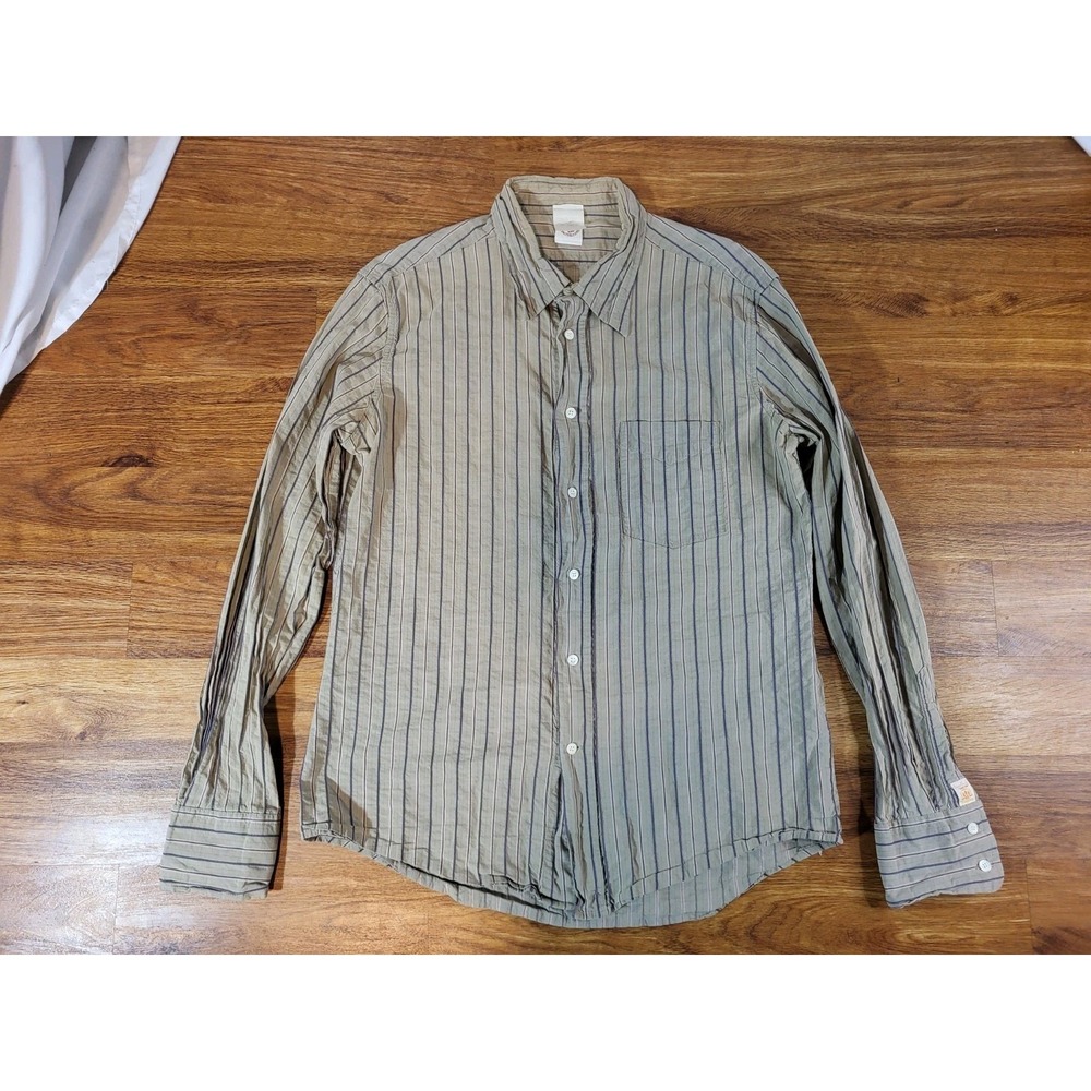 Replay Denim Shirts Striped Beige Size XL‎ Button Up Shirt
